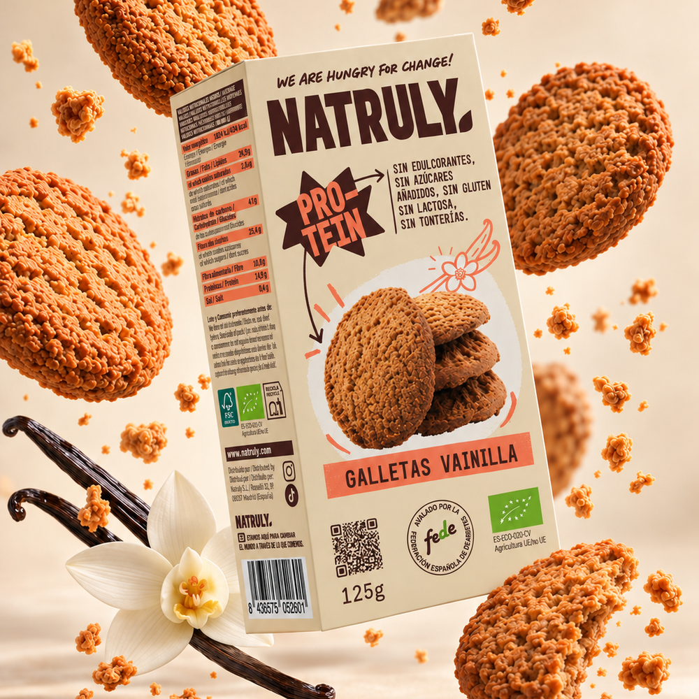 Natruly Galletas Proteicas sabor Vainilla BIO 125g
