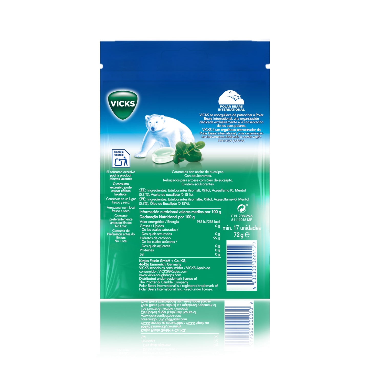 Vicks Praims Doble Acción Caramelle Senza Zucchero 72g