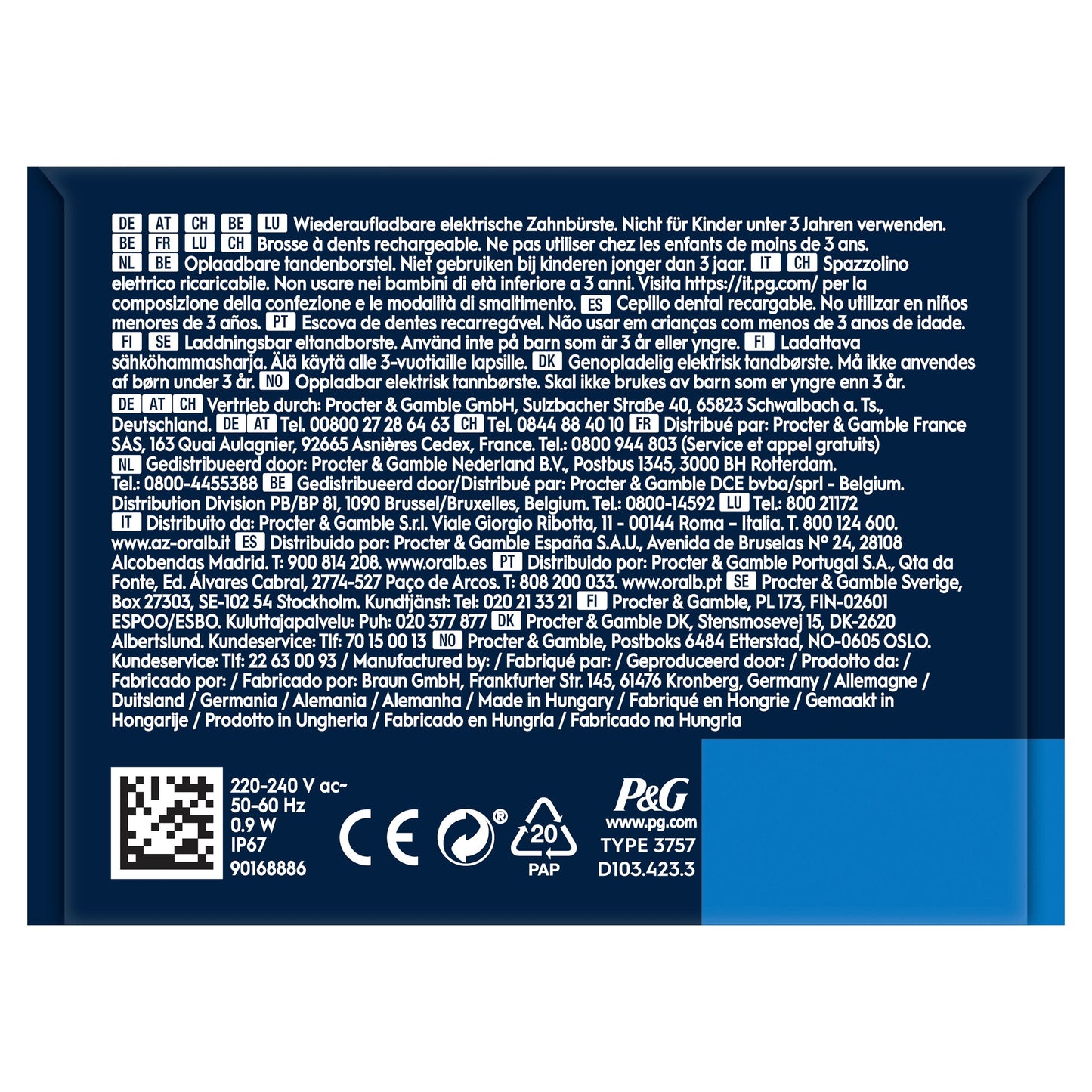 Oral-B Vitality Pro Spazzolino Elettrico Violetta 1 pz