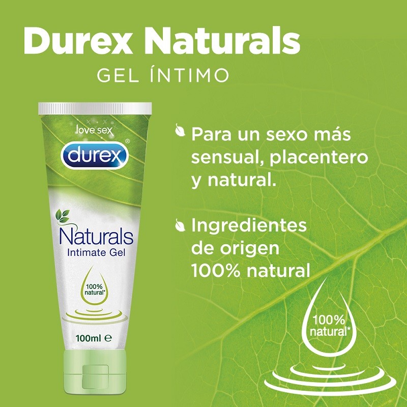 DUREX Naturals Gel Duplo Lubricante Íntimo Pure 100% Natural 2x100ml-3