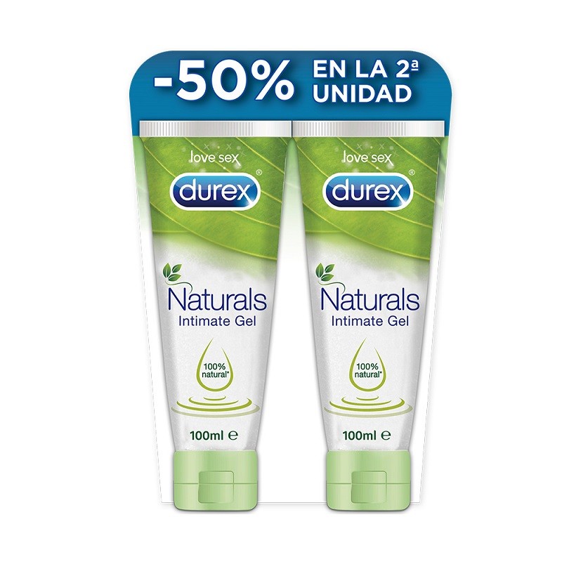 DUREX Naturals Gel Duplo Lubricante Íntimo Pure 100% Natural 2x100ml-2