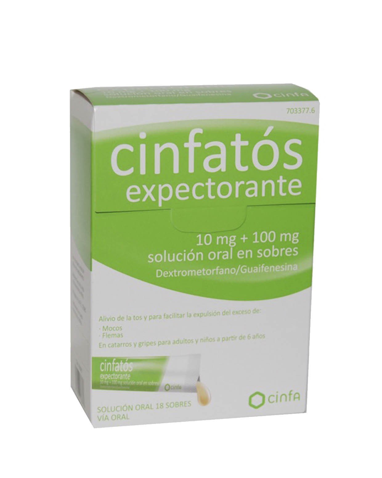 CINFATOS EXPECTORANTE 10/100 MG 18 SOBRES SOLUCION ORAL-1