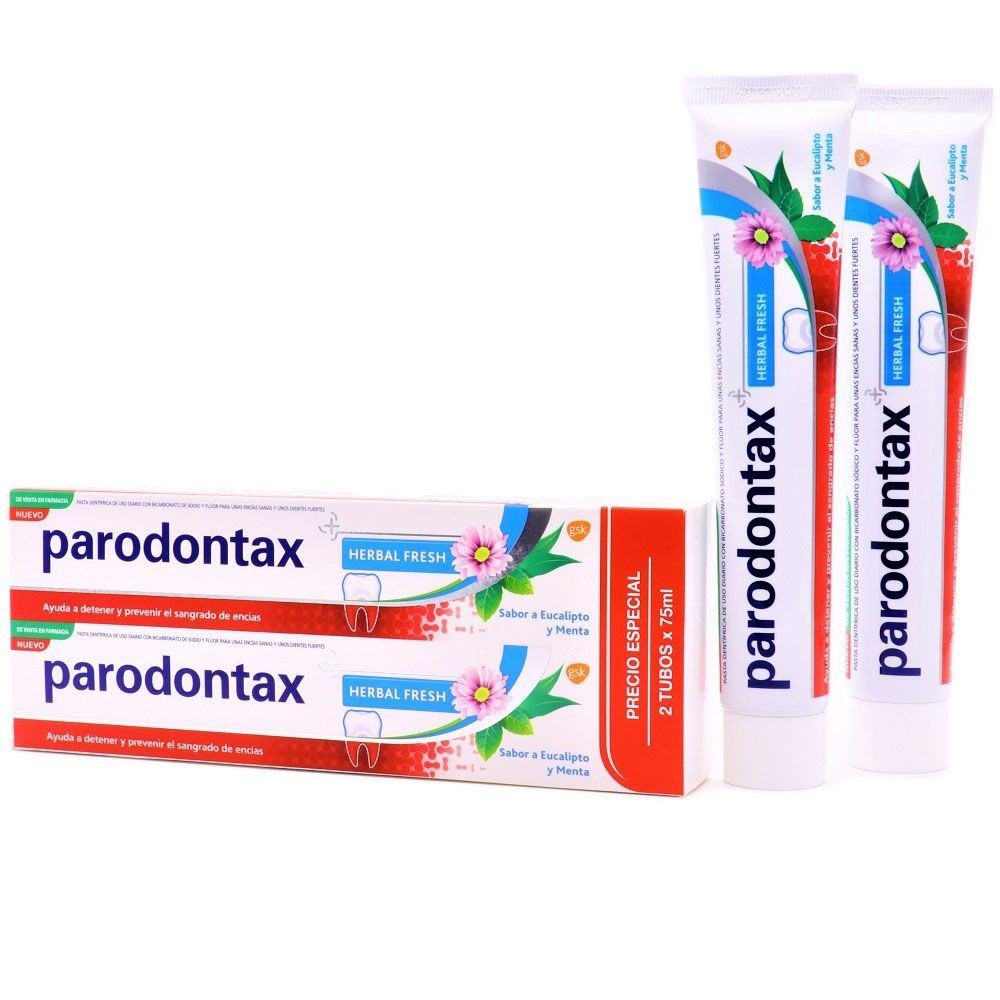 PARODONTAX Duplo Dentífrico Herbal Fresh sabor Eucalipto y Menta 2x75ml-1