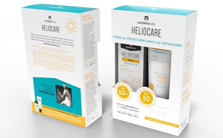 HELIOCARE Pack 360º Pediatrics Mineral SPF50+ (50ml) + Loción SPF50 (200ml)-3