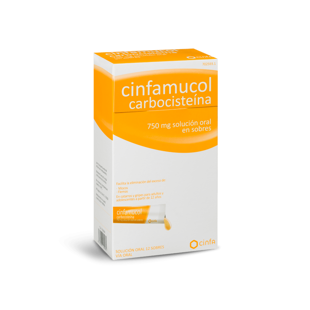 Cinfamucol Carbocisteína 750MG 12 Sobres-1