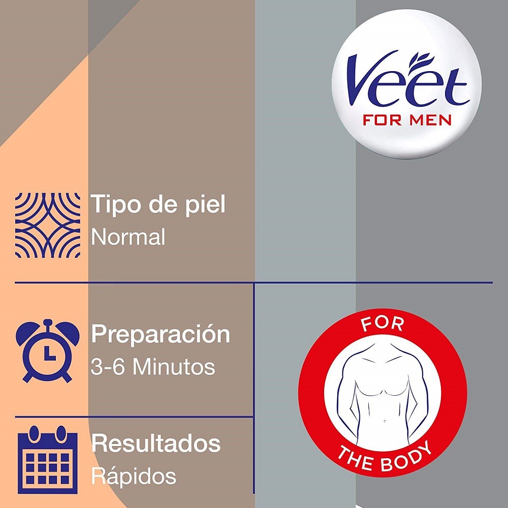 VEET Men Crema Depilatoria de Ducha para Cuerpo 150ml-3