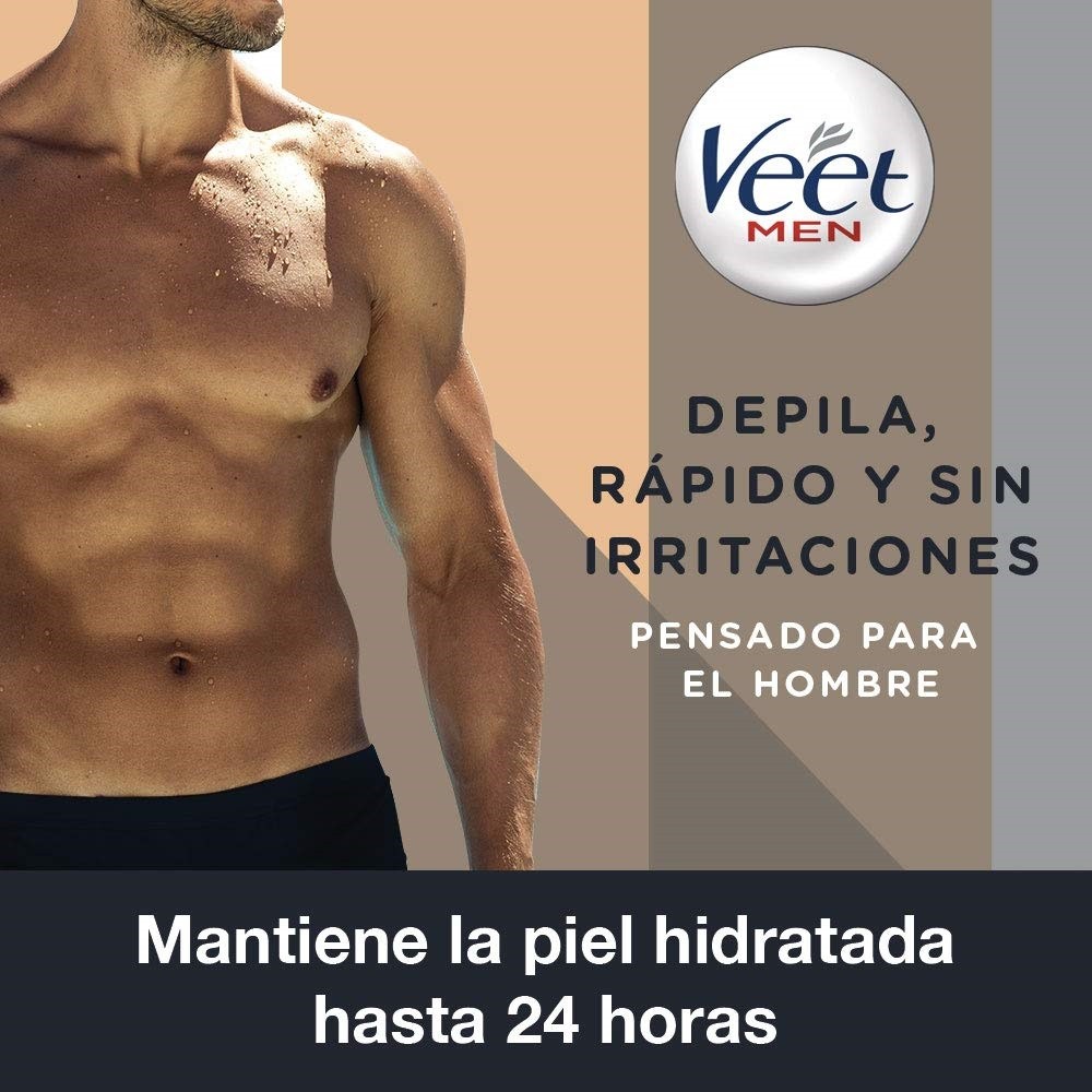 VEET Men Crema Depilatoria Piel Sensible Cuerpo 200ml-4