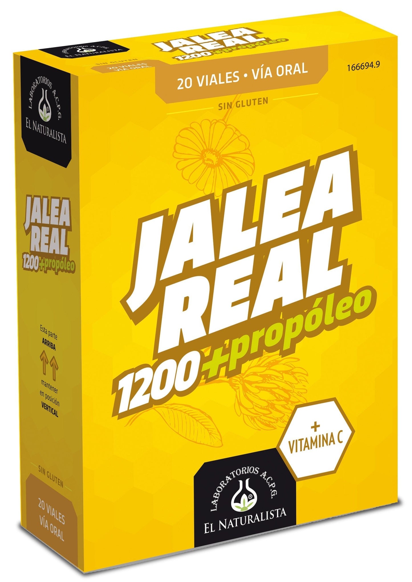 JALEA REAL con Propóleo Adultos 1200+ El Naturalista 20 viales-1