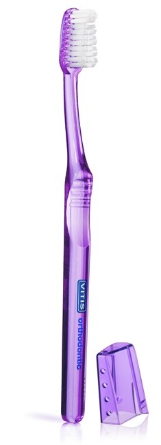 VITIS Orthodontic Cepillo de Dientes Ortodoncia Morado-1