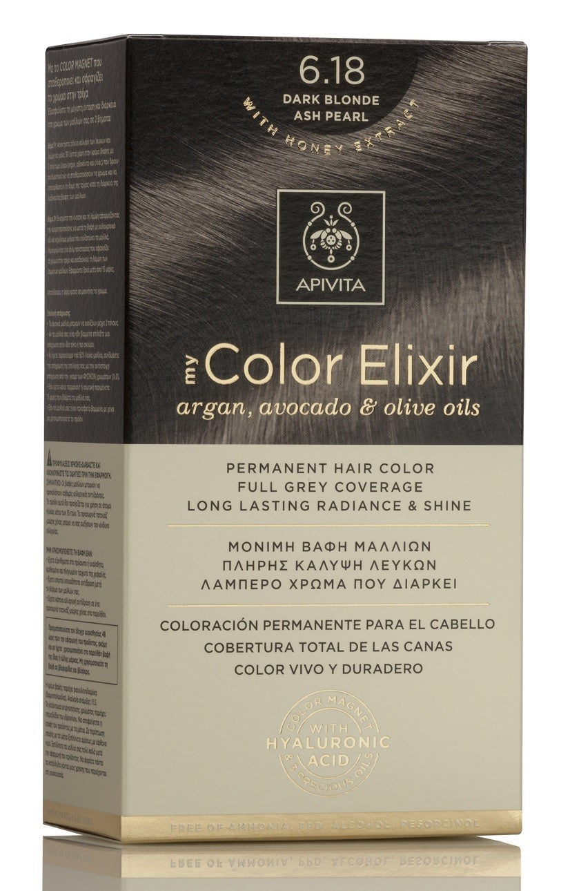 APIVITA Tinte 6.18 Rubio Oscuro Ceniza Perlado My Color Elixir-1