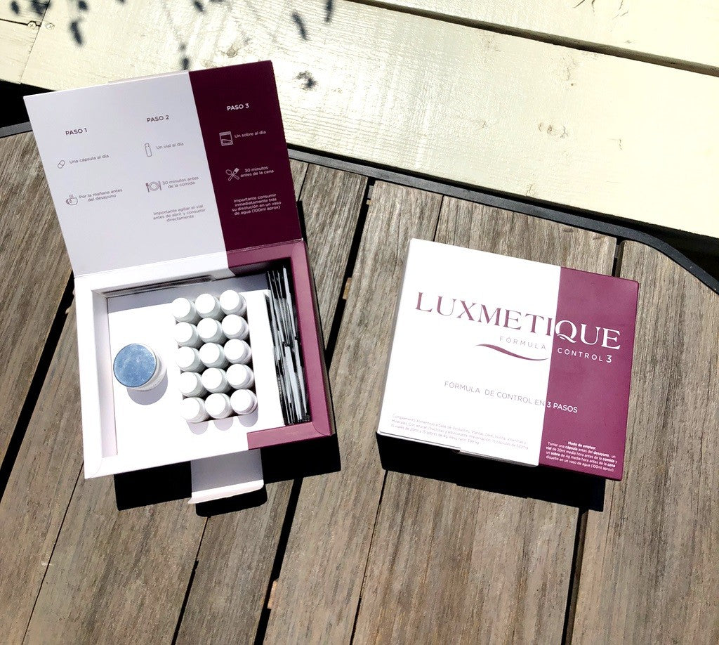 LUXMETIQUE Fórmula Control 3 (15 Cápsulas + 15 Viales + 15 Sobres)-4