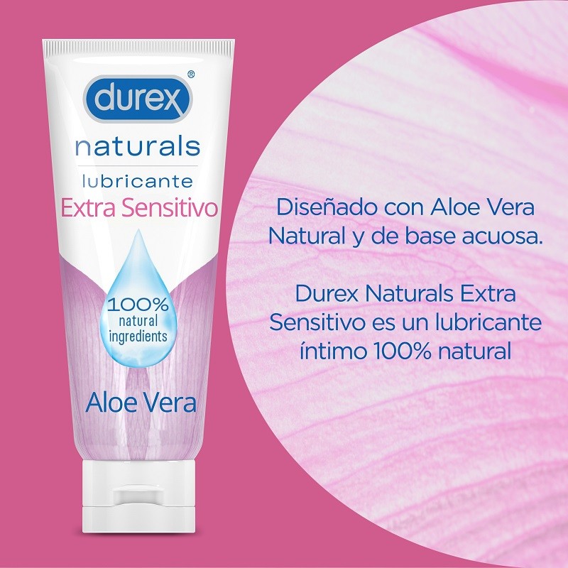 DUREX Naturals Lubricante Extra Sensitivo Aloe Vera 100ml-6