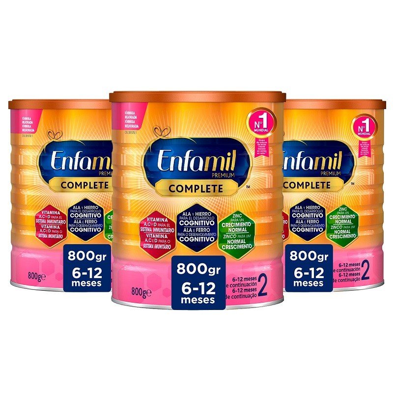 Enfamil 2 PACK 3x800g Premium Complete Leche Infantil-2