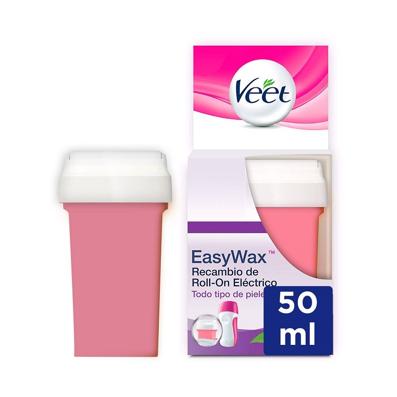 VEET Cera Depilatoria EasyWax Recambio Roll-On Eléctrico con Manteca de Karité 50ml-3