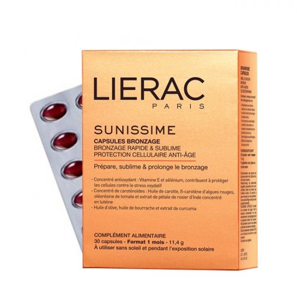LIERAC Sunissime Cápsulas Solares Bronceado Rápido & Protección Antiedad 30 cápsulas-1