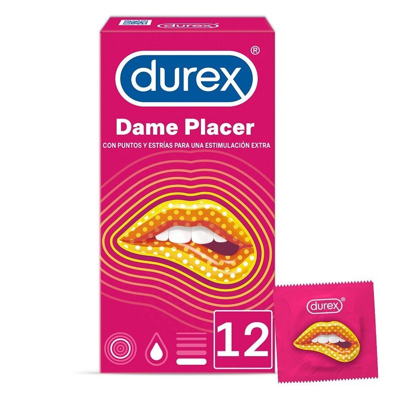 DUREX Preservativos Dame Placer con Puntos y Estrías 12 unidades-8