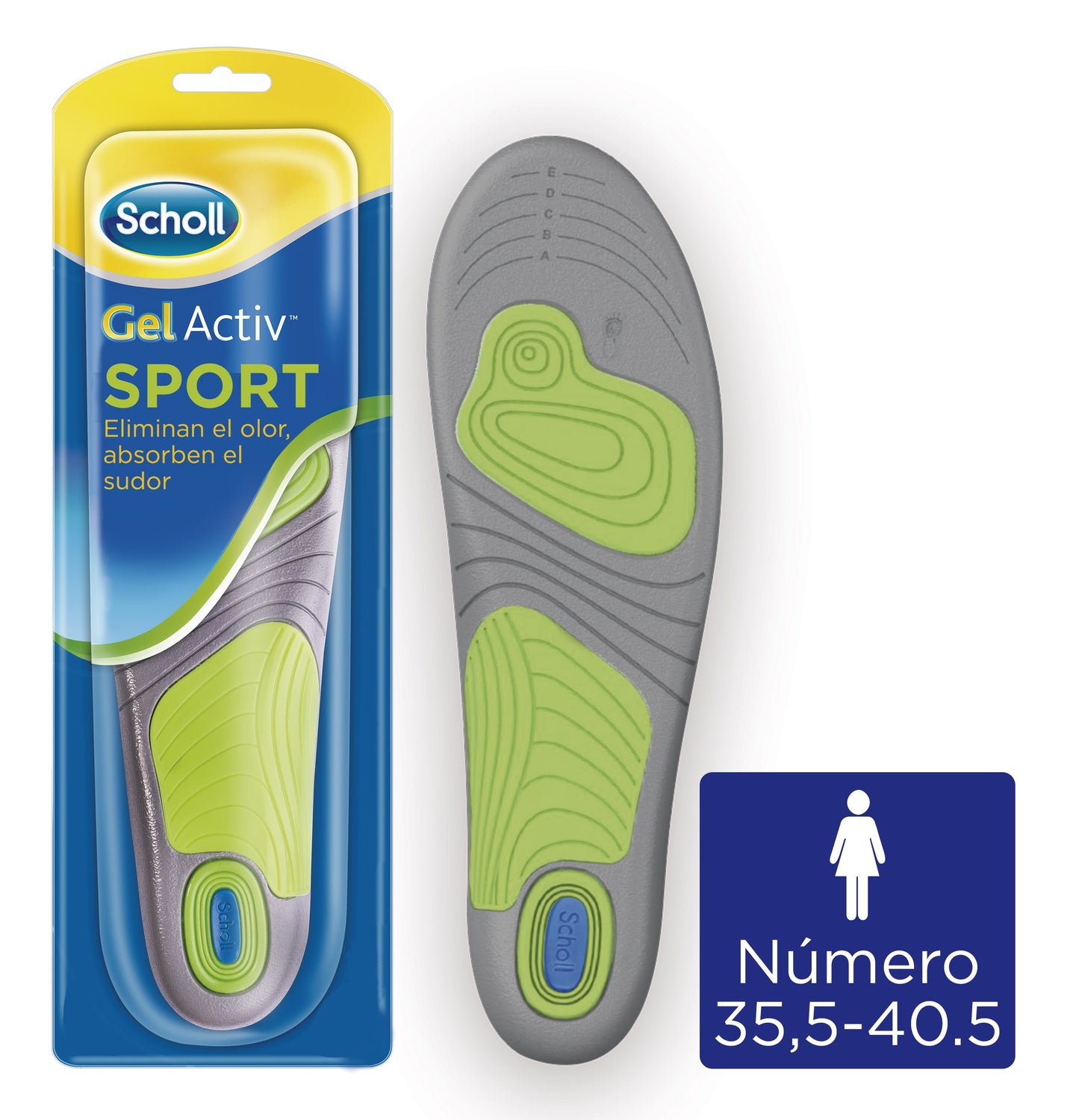 SCHOLL Plantilla Gel Activ Sport Mujer Talla 35.5 - 40.5-1