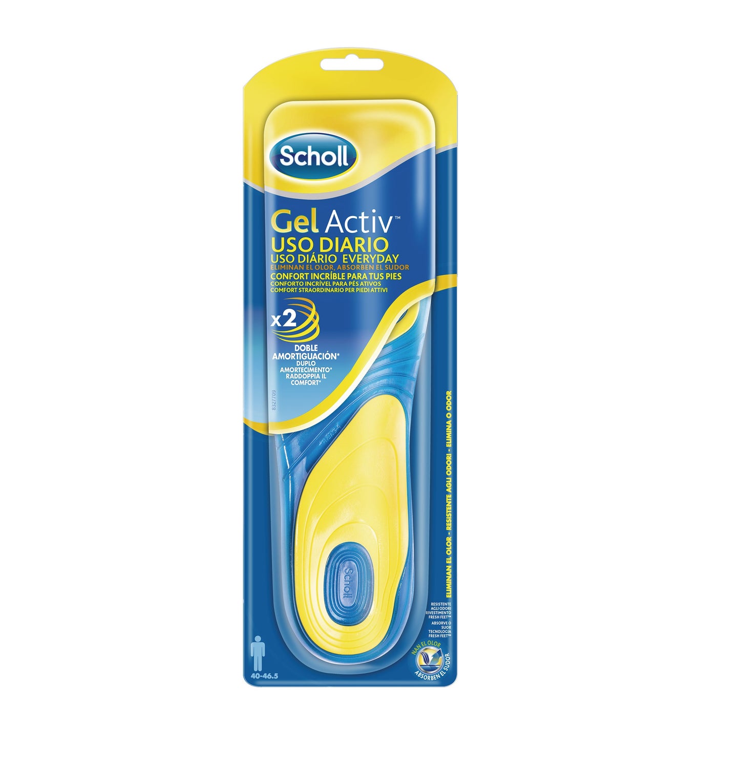 SCHOLL Plantilla Gel Activ Uso Diario Hombre Talla 40 - 46.5-2
