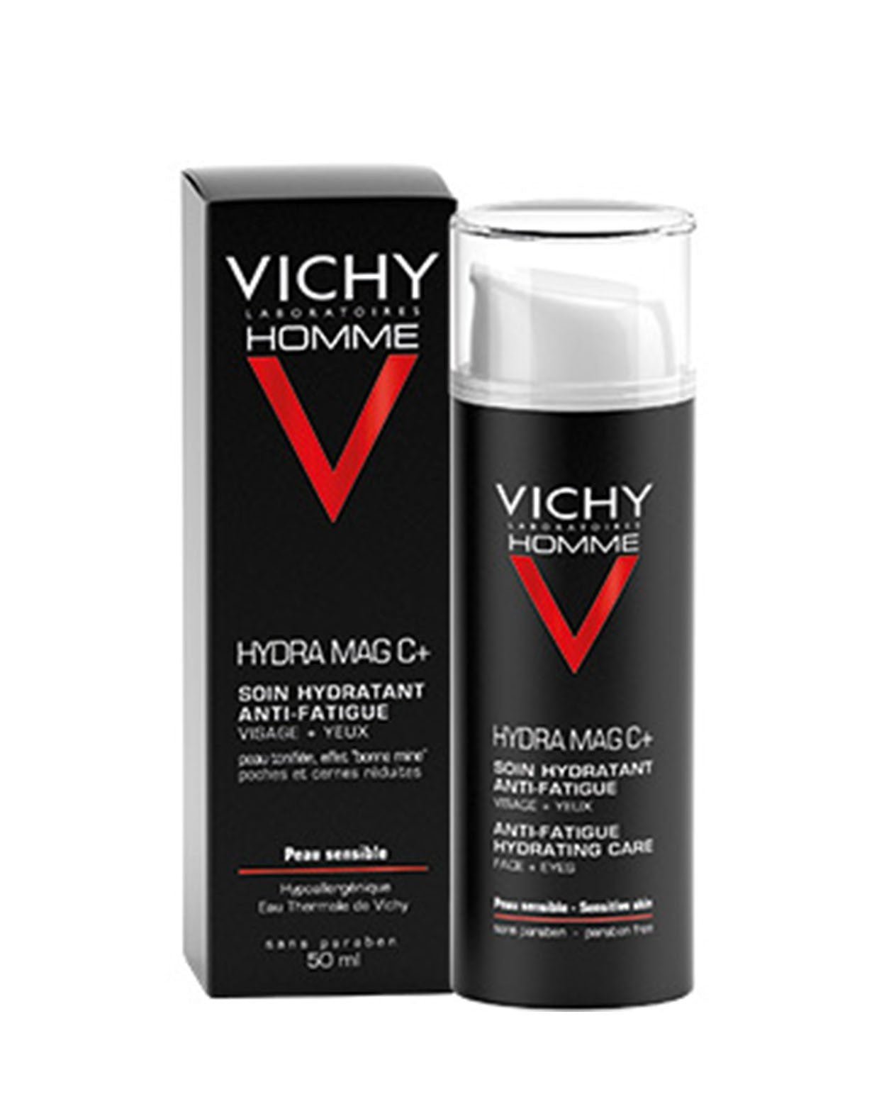 VICHY Homme Hydra Mag C+ Hidratante Anti-Fatiga Rostro y Ojos 50ml-3