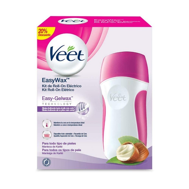 VEET Easy Wax Kit de Roll On Eléctrico Cera Tibia-2