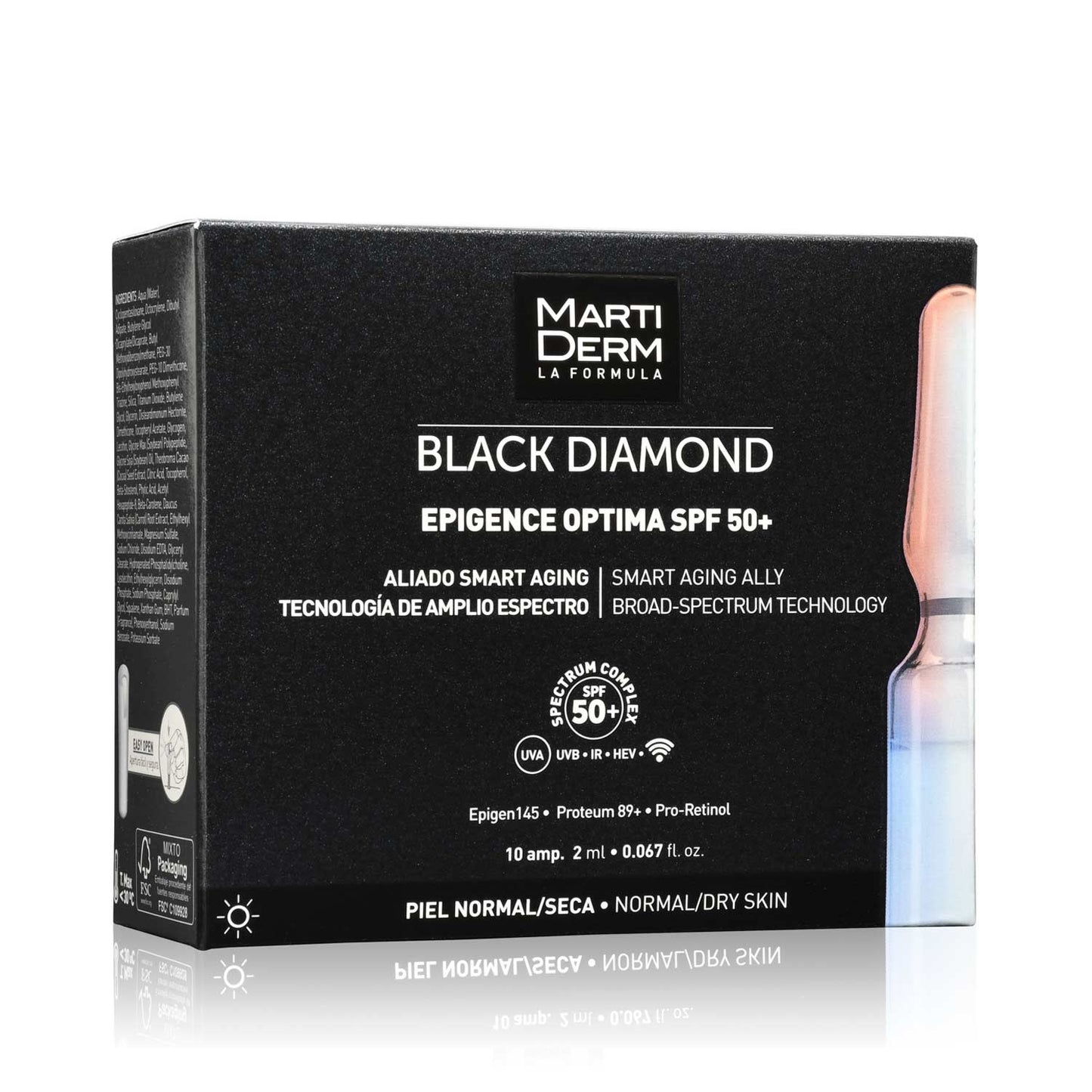 Martiderm Ampollas Black Diamond Epigence Optima SPF 50 10 Ampollas-1