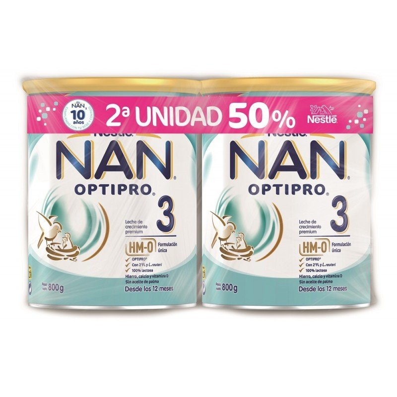 NAN 3 OPTIPRO Leche de Crecimiento DUPLO 2x800g-1
