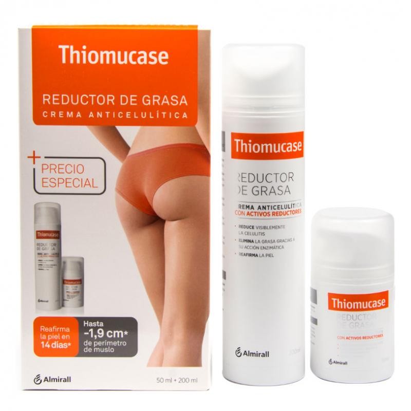 THIOMUCASE Pack Reductor de Grasa Crema Anticelulítica 200ml + 50ml de REGALO-1