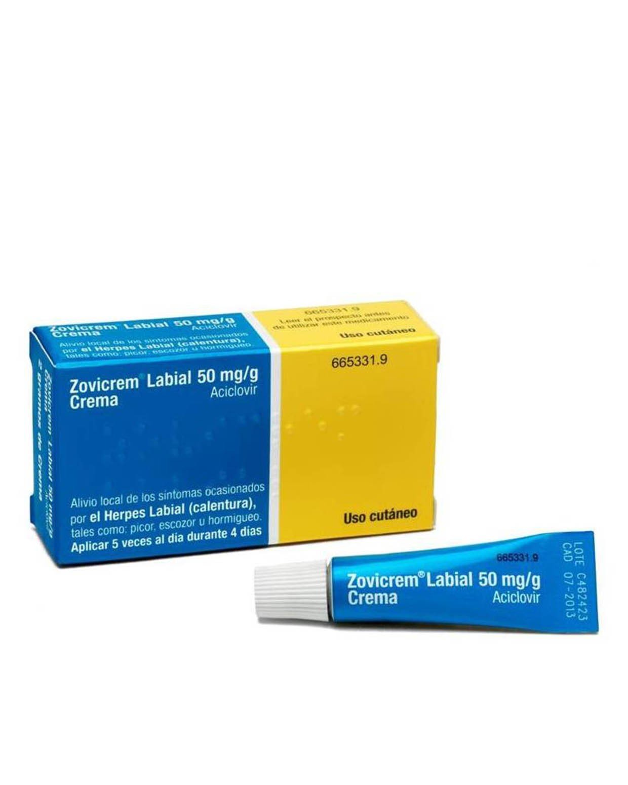 ZOVICREM Labial Crema 50MG/G Tubo 2G-1