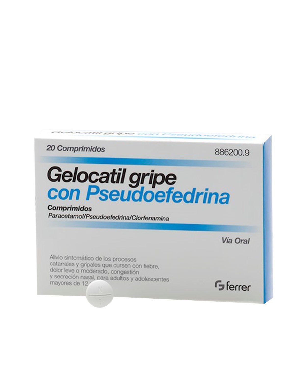 GELOCATIL Gripe Pseudoefedrina 20 Comprimidos-1