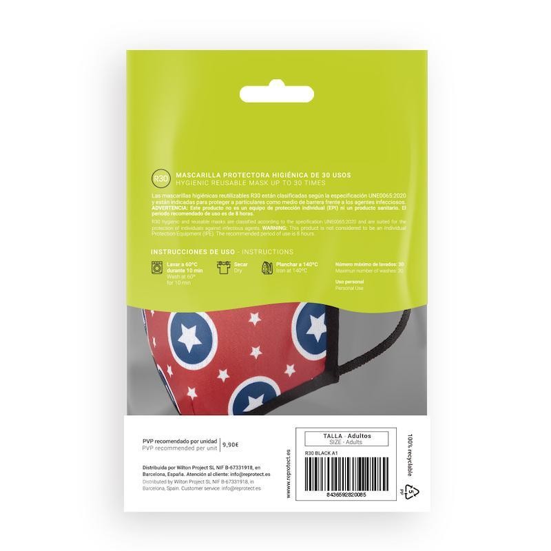 Mascarilla Lavable Niños R30 AMERICAS Reutilizable 3-12 años-4