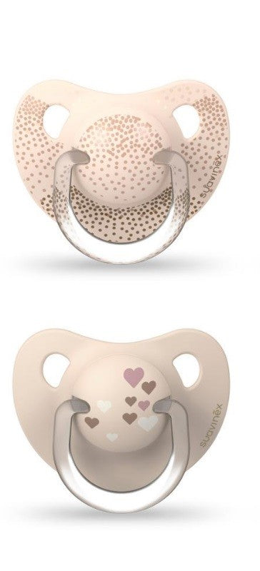 SUAVINEX Chupete Tetina Anatómica Silicona 0-6 Meses x2 (Beige)-1