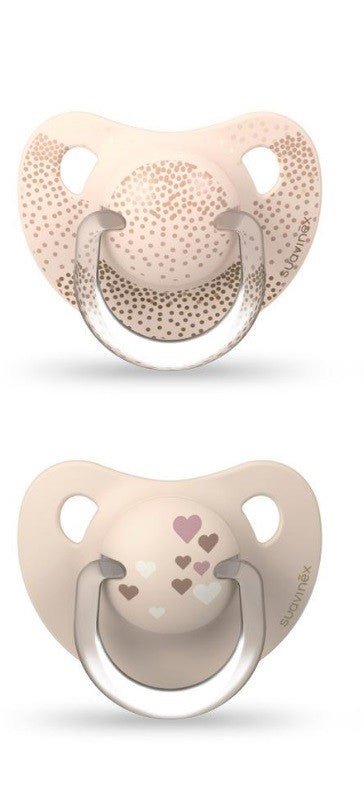 SUAVINEX Chupete Tetina Anatómica Silicona 0-6 Meses x2 (Beige)-1