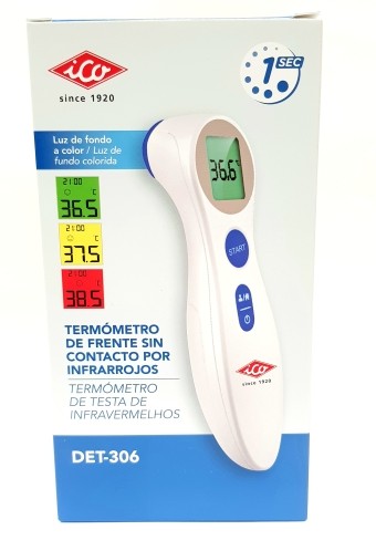 ICO Termómetro Digital de Infrarrojos Sin Contacto DET-306-1