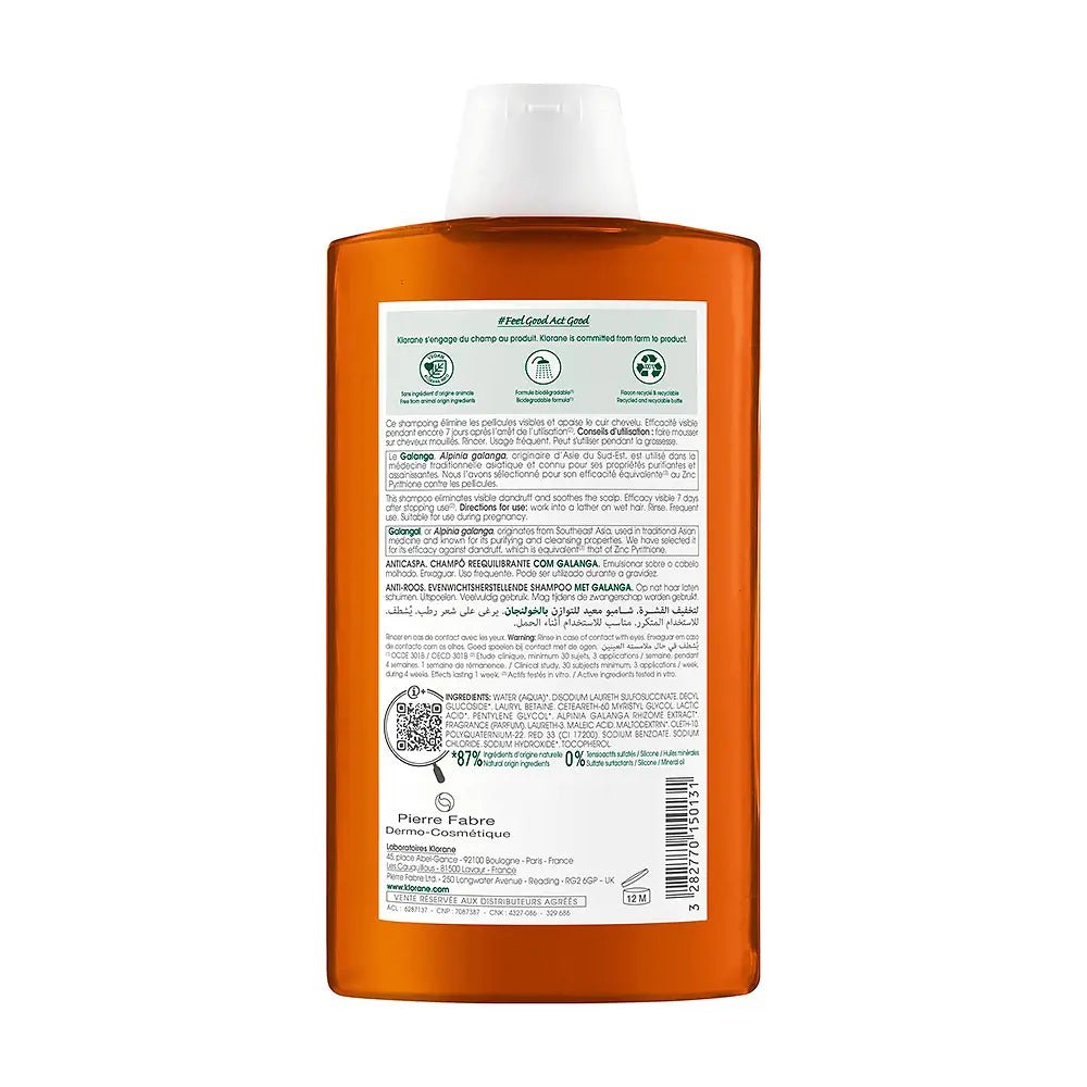 Klorane Champú Anticaspa Tratante Reequilibrante a la Galanga 400 ml