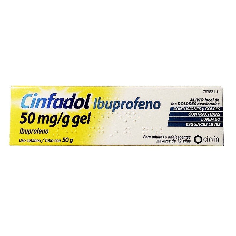 CINFADOL Ibuprofeno 50mg/g Gel Tópico Uso Cutáneo 50gr-1
