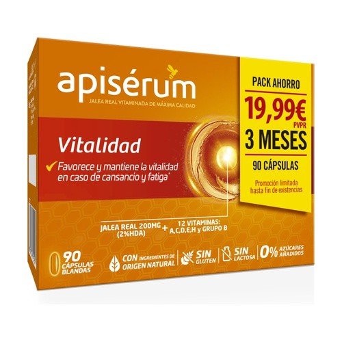 APISÉRUM Vitalidad Pack Ahorro 90 Cápsulas Blandas-1