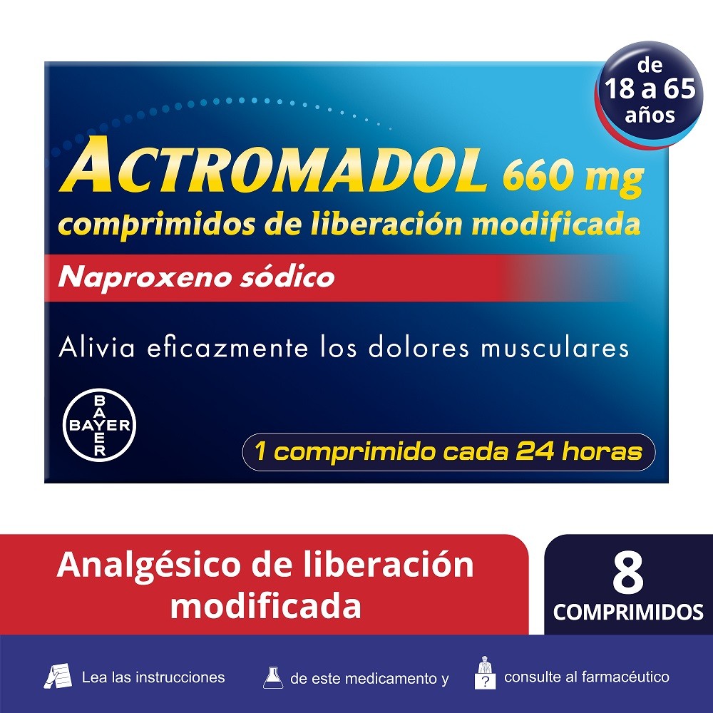 ACTROMADOL 660mg 8 Comprimidos-2