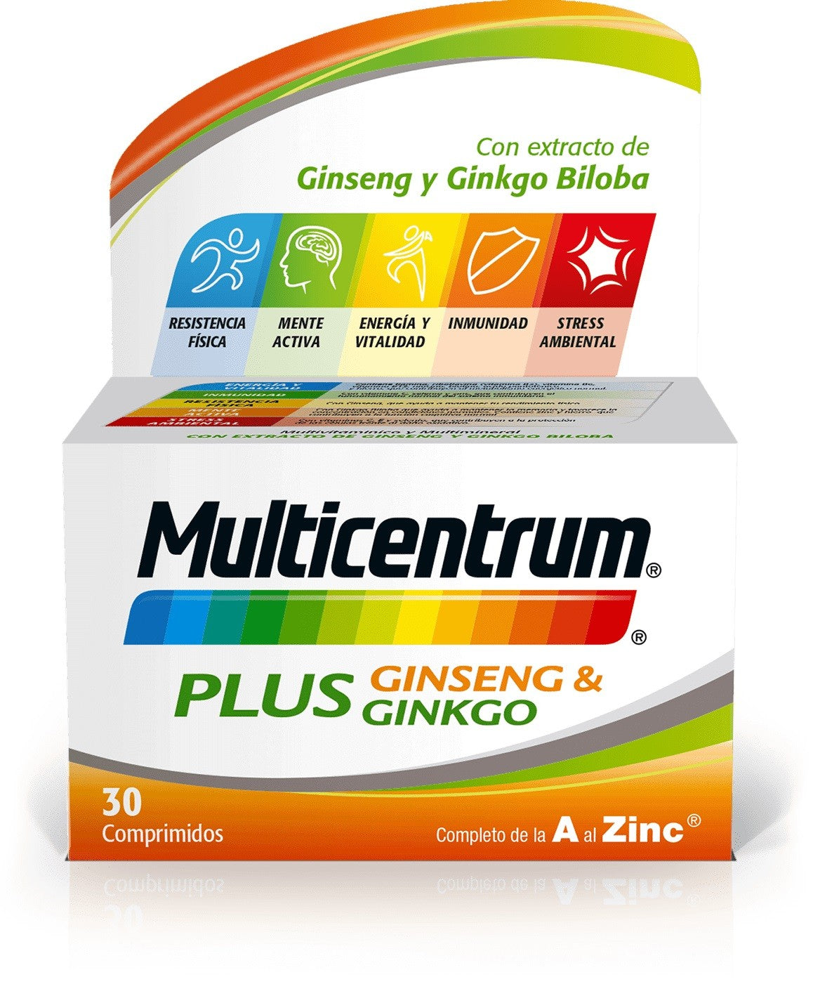 MULTICENTRUM Rendimiento Plus Ginseng y Ginkgo 30 Comprimidos-3