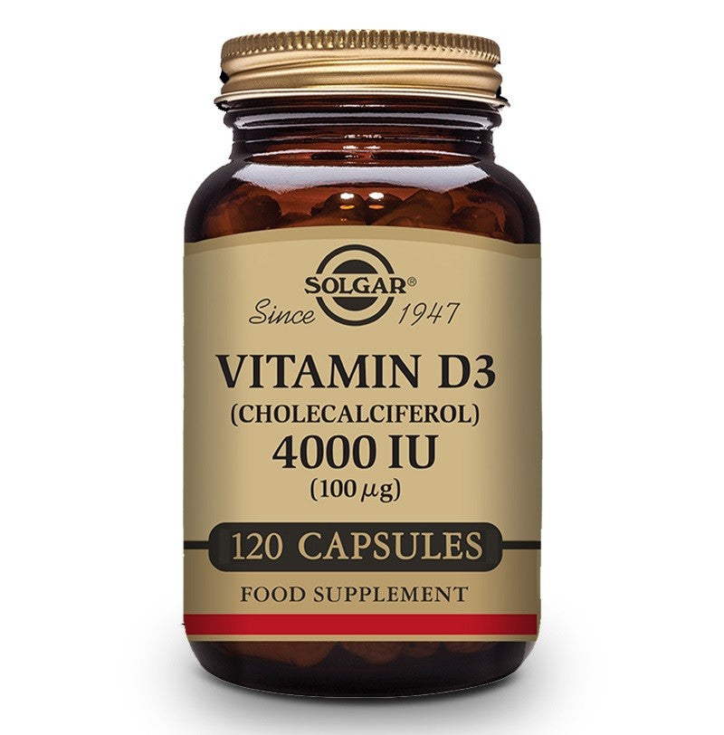 SOLGAR Vitamina D3 4000iu 120 Cápsulas Vegetales-1