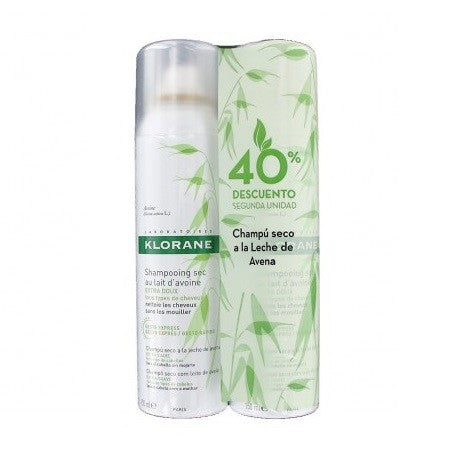 KLORANE Champú Seco con Leche de Avena DUPLO 2x150ml-2