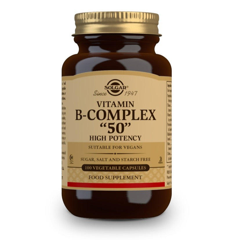 SOLGAR Vitamina B-Complex "50" Alta Potencia 100 Cápsulas Vegetales-2