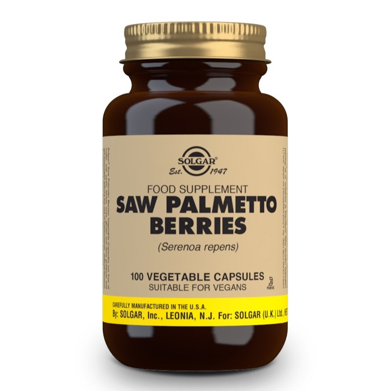 SOLGAR Sabal Extracto de Baya Saw Palmetto (Serenoa Repens) 100 Cápsulas Vegetales-1