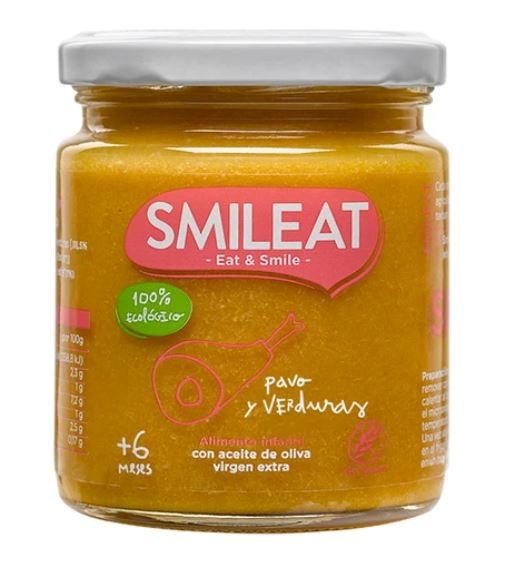 SMILEAT Tarrito Ecológico de Pavo con Verduras 230g-1