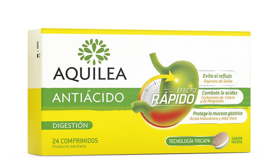 AQUILEA Antiácido Sabor Menta 24 Comprimidos Tricapa-1