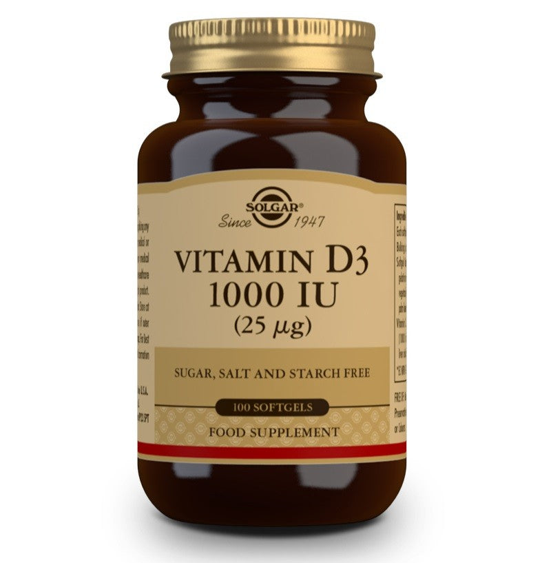 SOLGAR Vitamina D3 1000iu (25µg) 100 Cápsulas Blandas-2