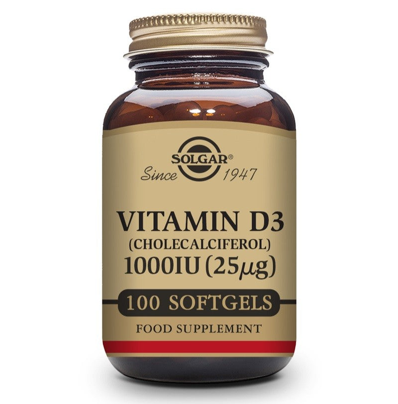 SOLGAR Vitamina D3 1000iu (25µg) 100 Cápsulas Blandas-1