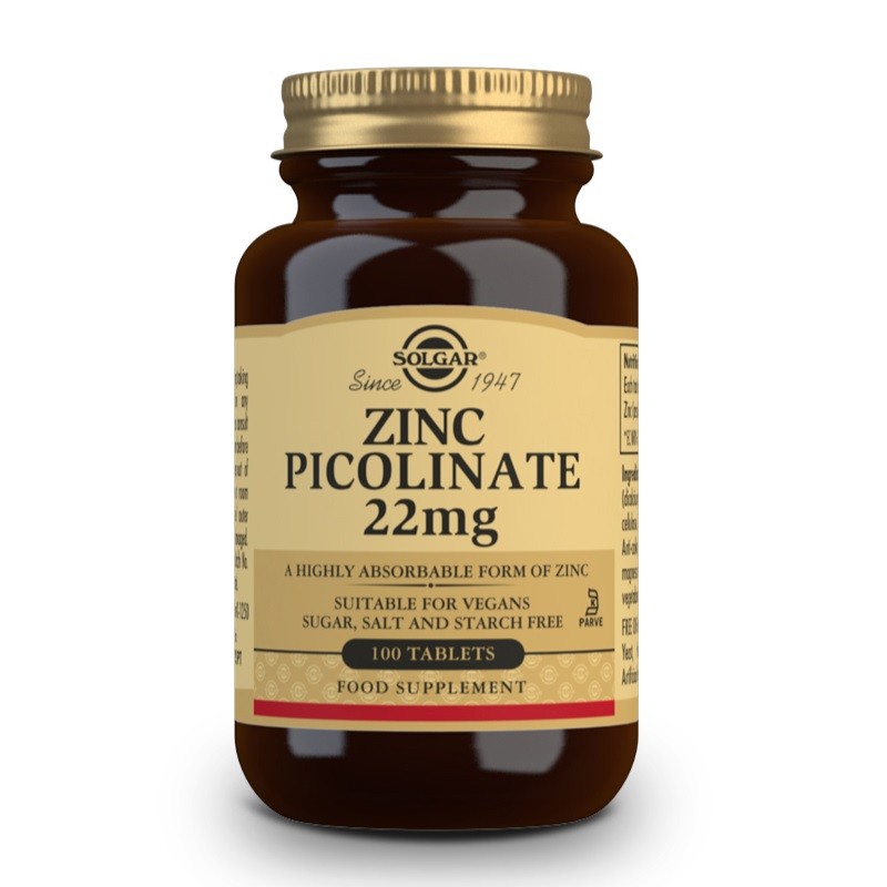 SOLGAR Zinc Picolinato 22mg 100 comprimidos-1