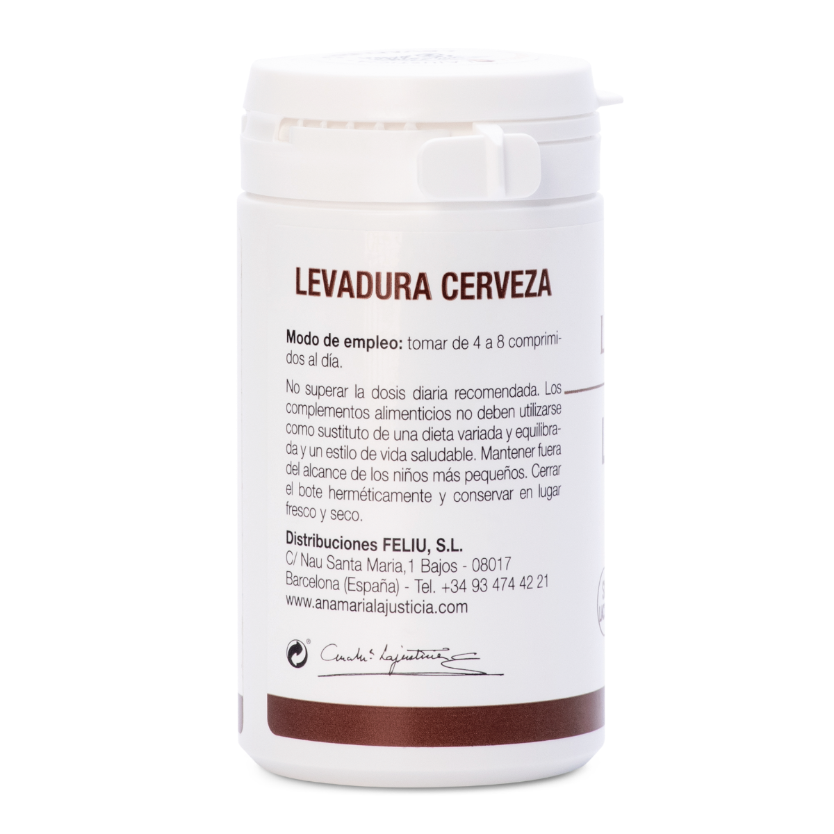 Ana María Lajusticia Levadura de Cerveza con Germen de Trigo y Tiamina (B1) 80 Comprimidos