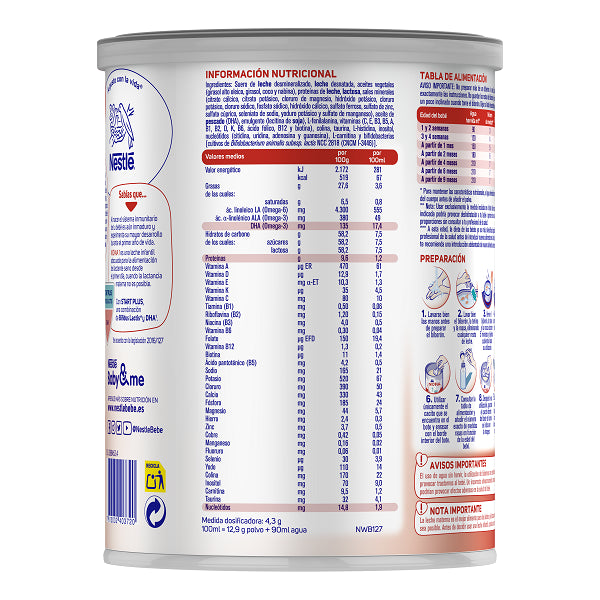 NIDINA 1 Leche de Iniciación para Lactantes 800g-3