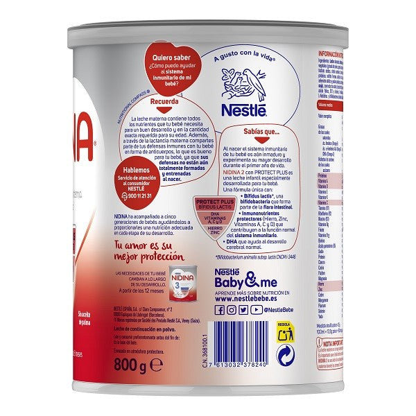 NIDINA 2 Leche de Continuación para Lactantes 800g-2